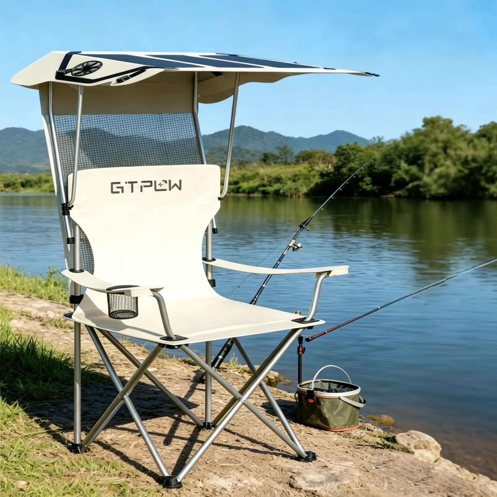 主 (1) GTPOW Multifunction Solar Sunshade Chair