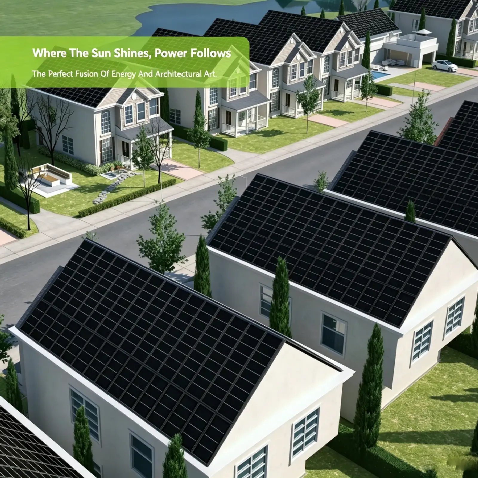 GTPOW Bifacial Smart Snow-Melt Solar Roof Tile