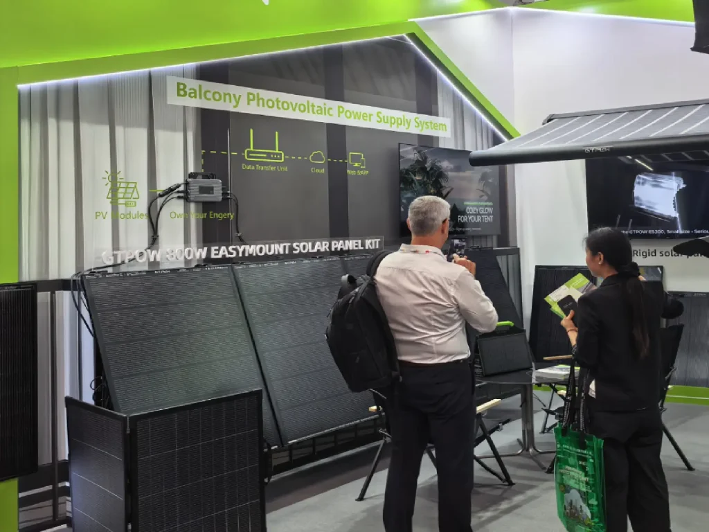 Show Floor Footage: Compact, User-Friendly 800D Micro Inverter Optimized for Balcony Solar Systems