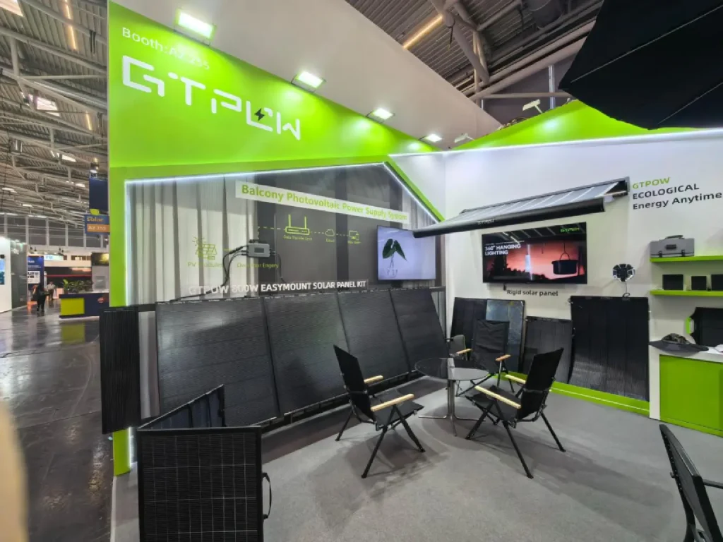 On-Site Solar Panel Display Booth