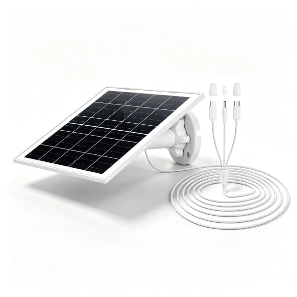 8W Solar Panel for Security Camera With 3-in-1 Cable 8W Solar Panel for Security Camera With 3-in-1 Cable