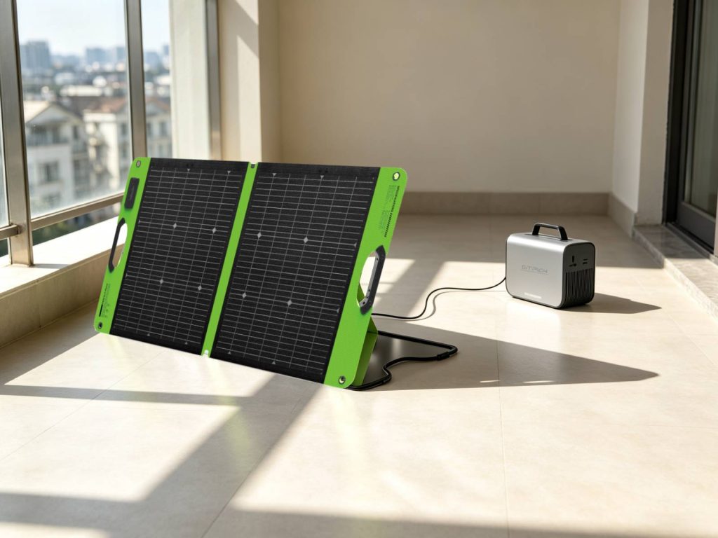 Equipped with high-efficiency solar cells with a conversion rate of up to 23%+, it efficiently captures solar energy even in weak light and cloudy days. The whole panel adopts IP67 waterproof and dustproof rating, which can resist rain, snow and dust erosion, adapting to long-term outdoor balcony placement and various complex weather conditions.