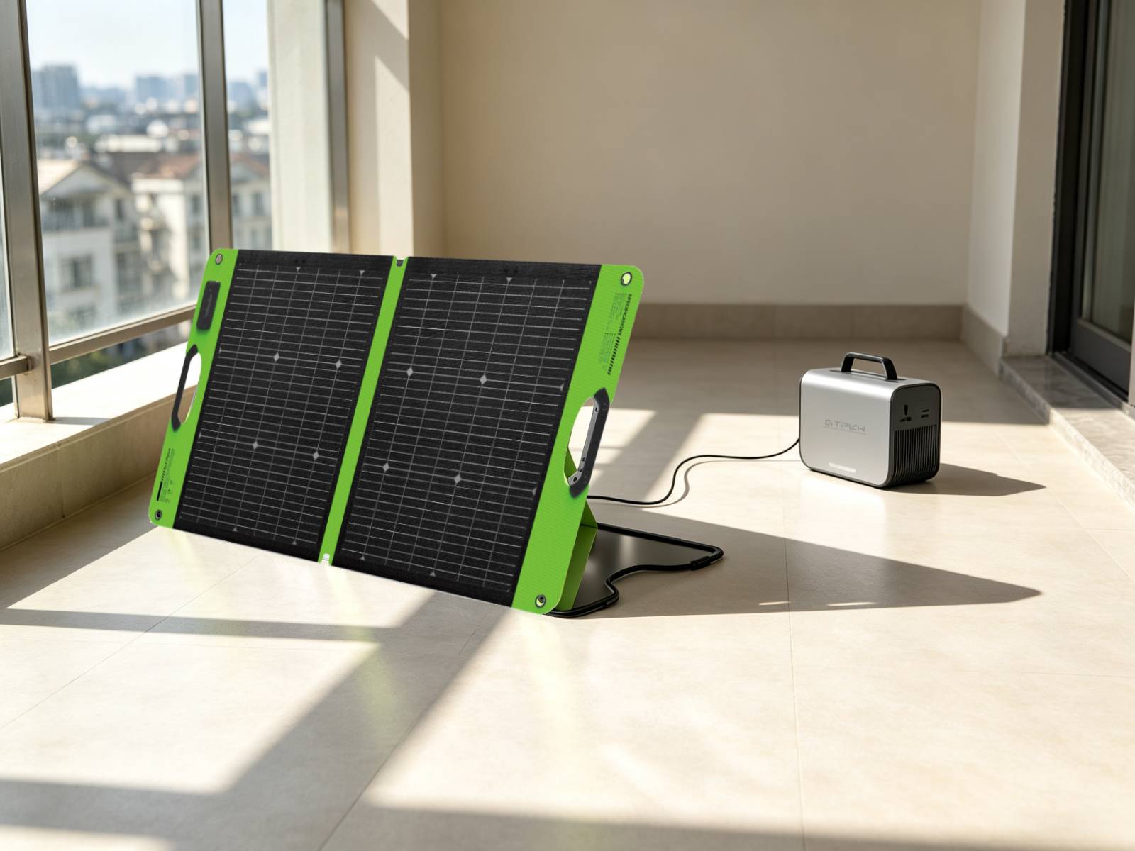 Equipped with high-efficiency solar cells with a conversion rate of up to 23%+, it efficiently captures solar energy even in weak light and cloudy days. The whole panel adopts IP67 waterproof and dustproof rating, which can resist rain, snow and dust erosion, adapting to long-term outdoor balcony placement and various complex weather conditions.