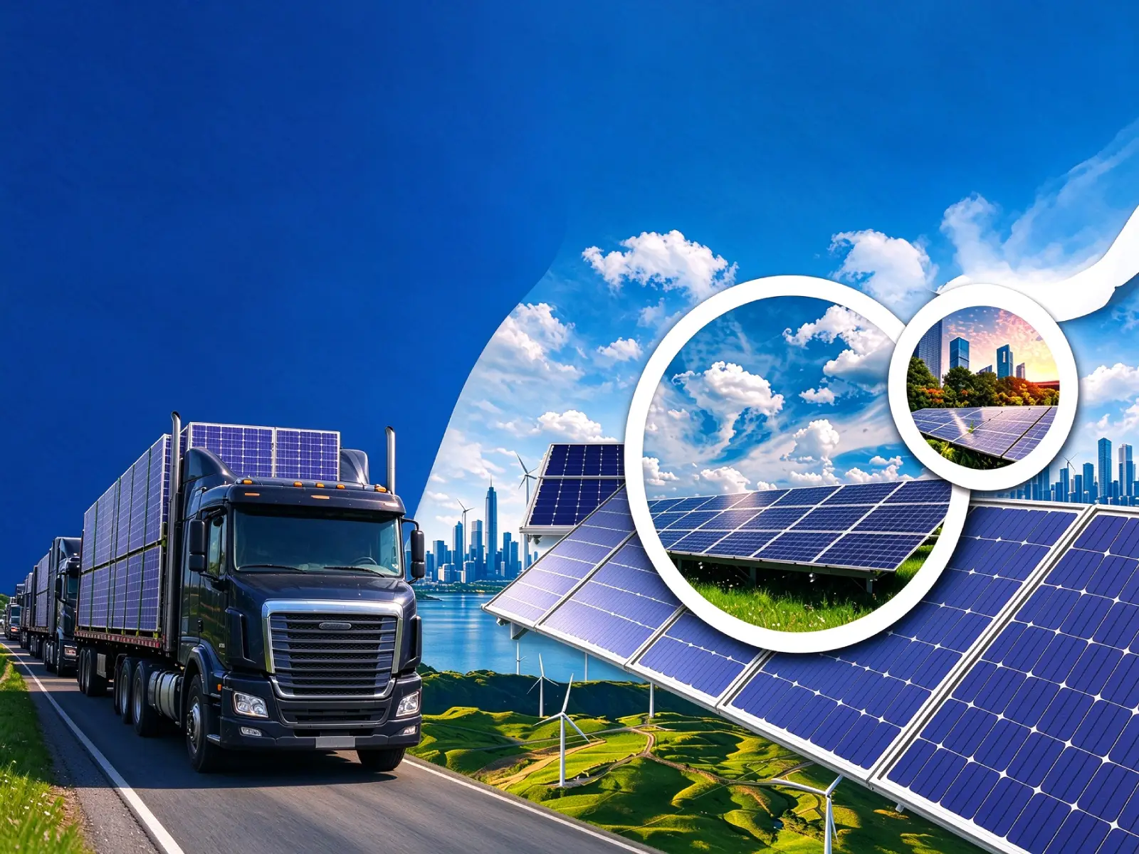 Import solar panels from China - container shipping